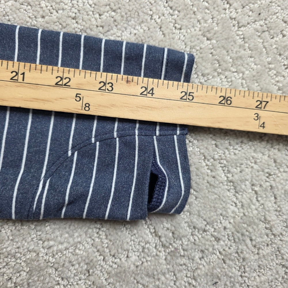 Rhoback Womens Medium Navy White Striped Quarter Zip Pullover Performance *Read - Picture 8 of 10